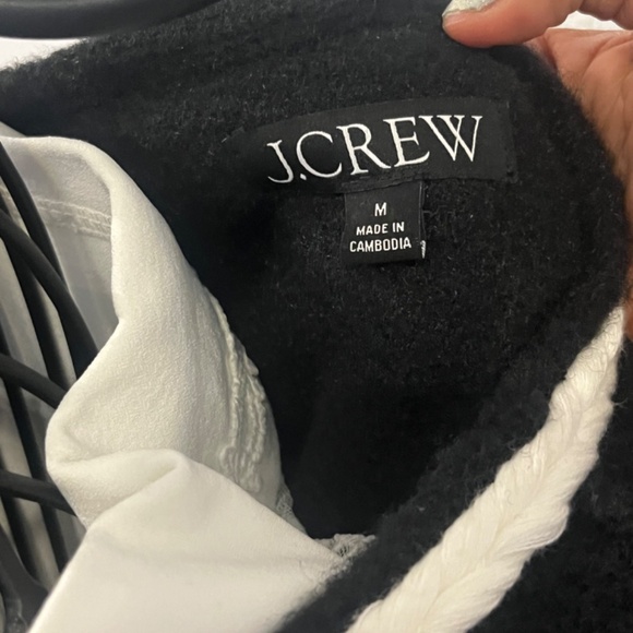 J.Crew Cropped bouclé yarn lady jacket black and white size medium - Picture 7 of 7